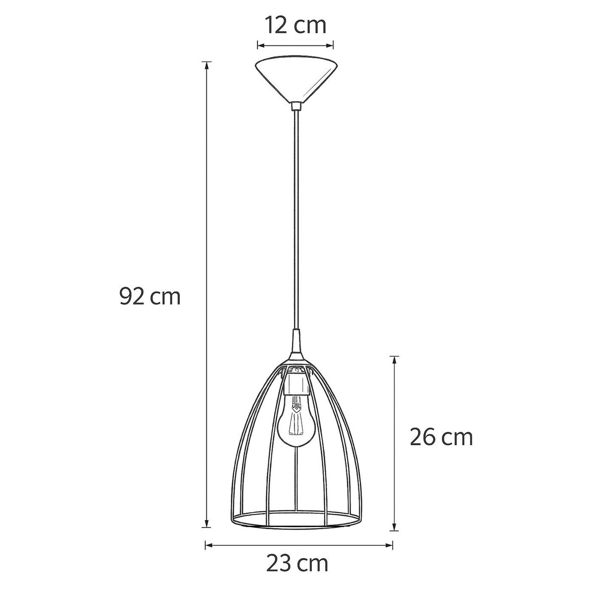 Lampa wisząca RITZ czarna
