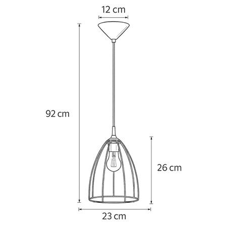 Lampa wisząca RITZ czarna
