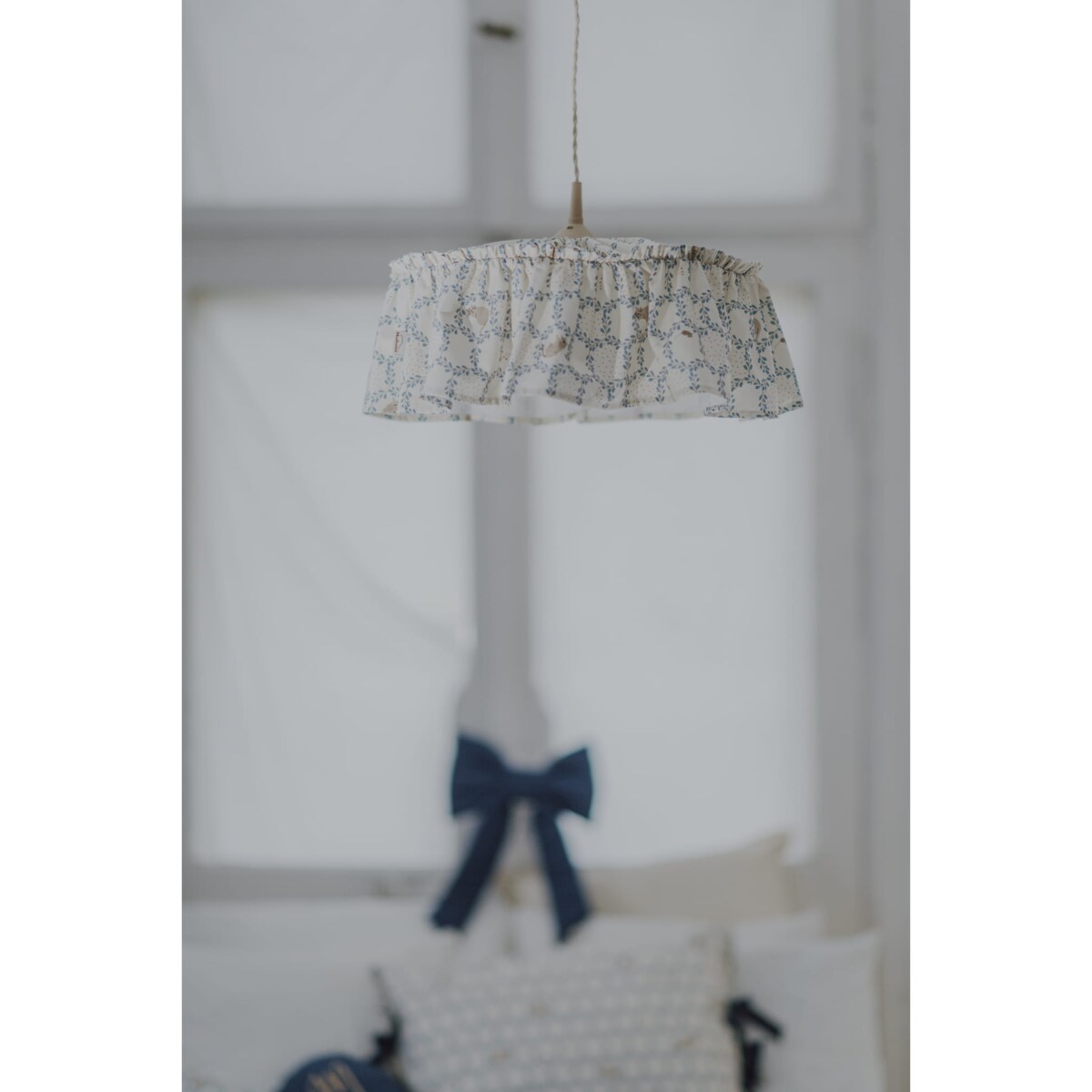 Abażur bawełniany Blue Cottage