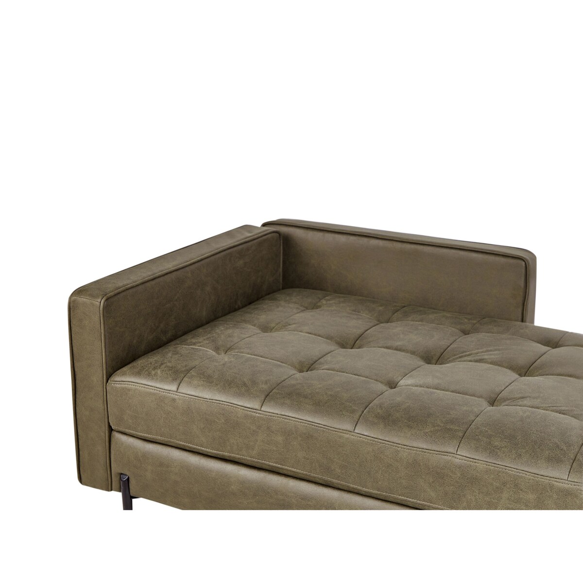 Szezlong lewostronny zielony REBAIS