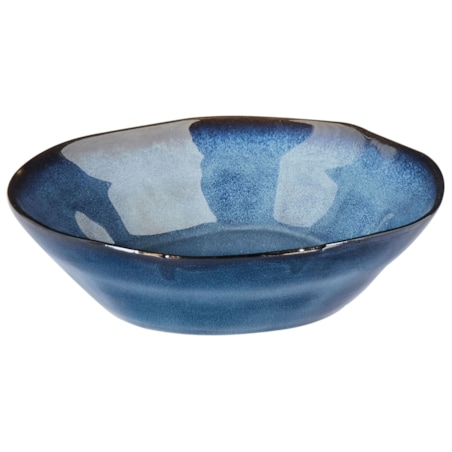 Zastawa stołowa 16-częściowa HAWTHORN Kamionka Niebieski