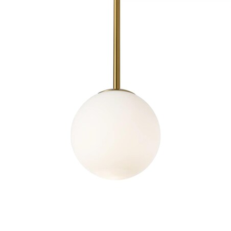 Wisząca lampa szklana kula Bolti PL0112-GD Yaskr ball biała złota
