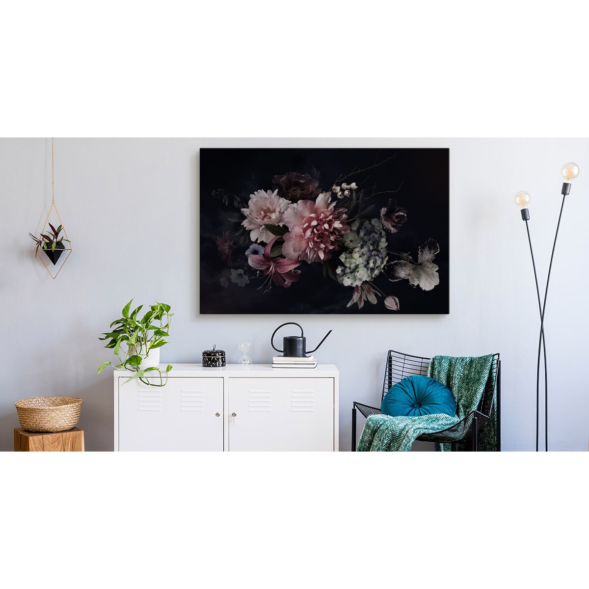 Obraz barwne piwonie w styl vintage 120x80cm