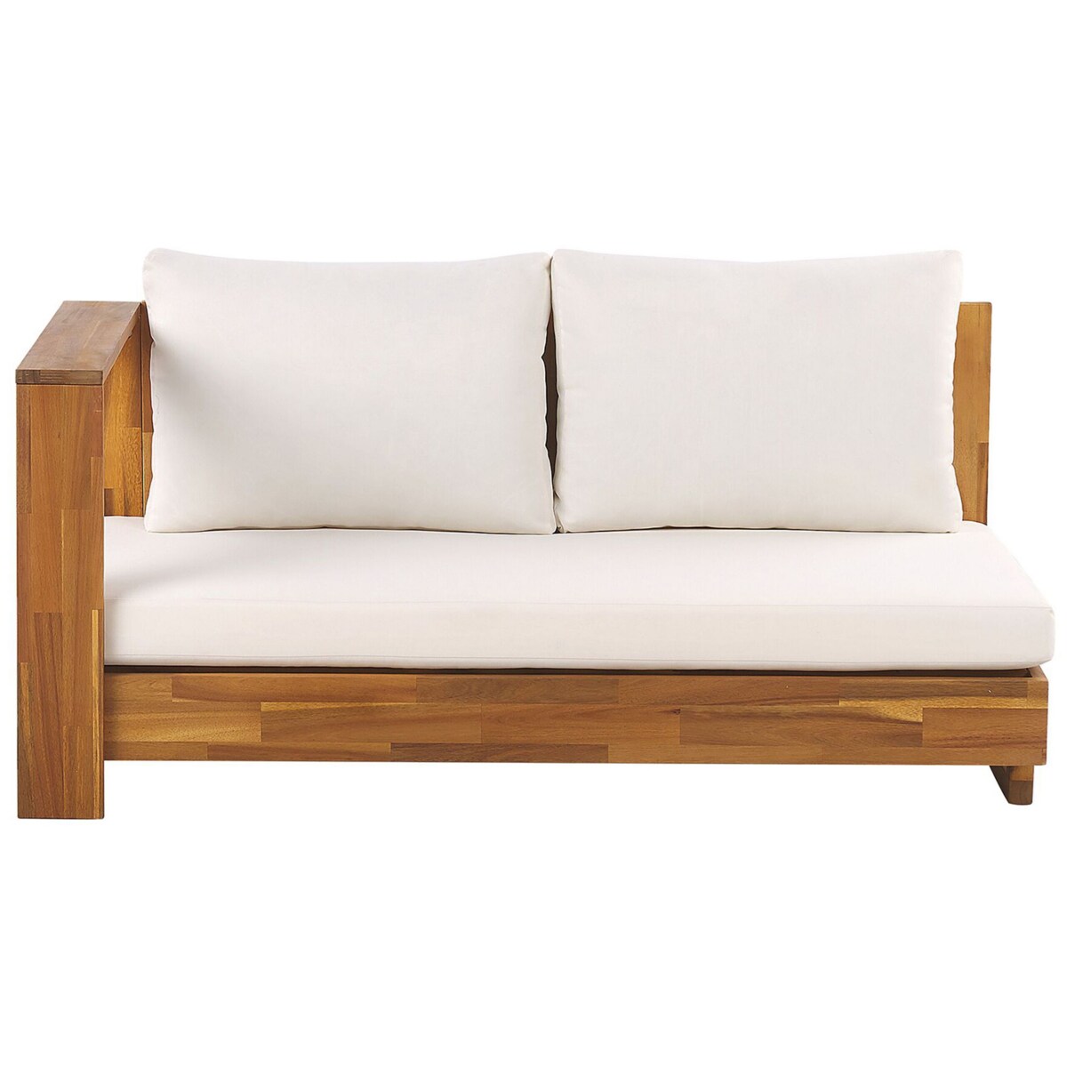 Zestaw ogrodowy drewno akacjowe 5-osobowy prawostronny złamana biel MARETTIMO