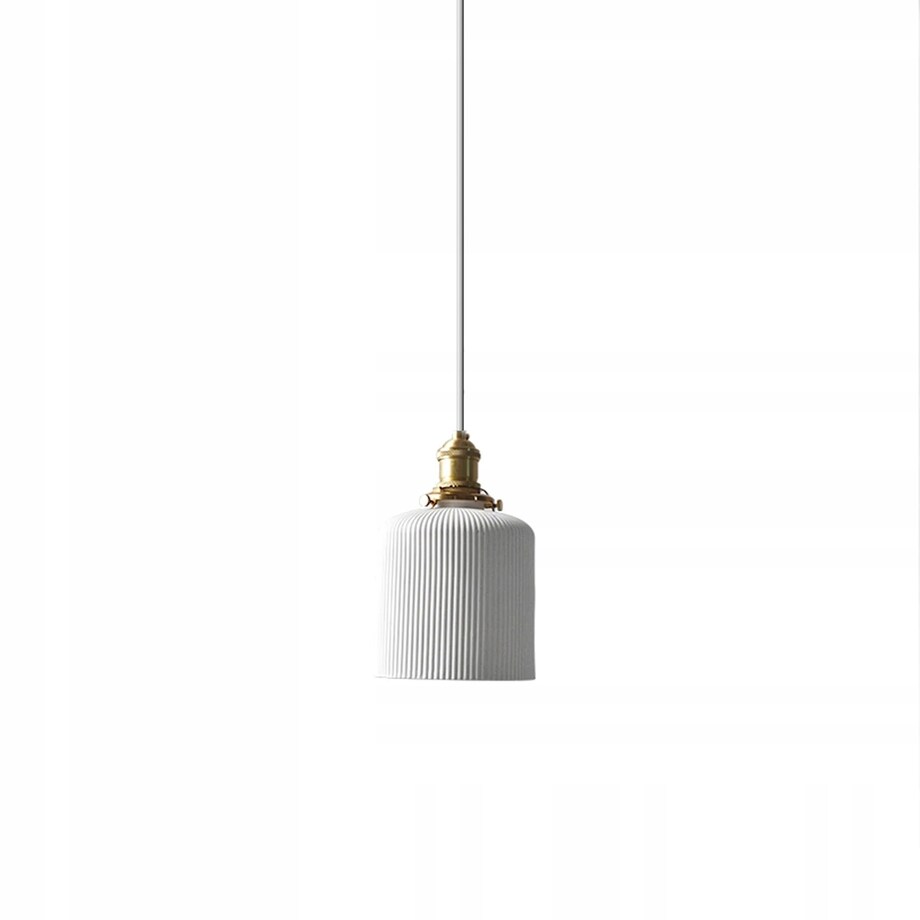 Lampa Sufitowa Wisząca Ceramiczna Biała White