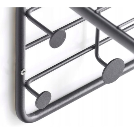 Wieszak Scienny metalowy Wielofunkcyjny Zeller Organizer Garderoby Czarny