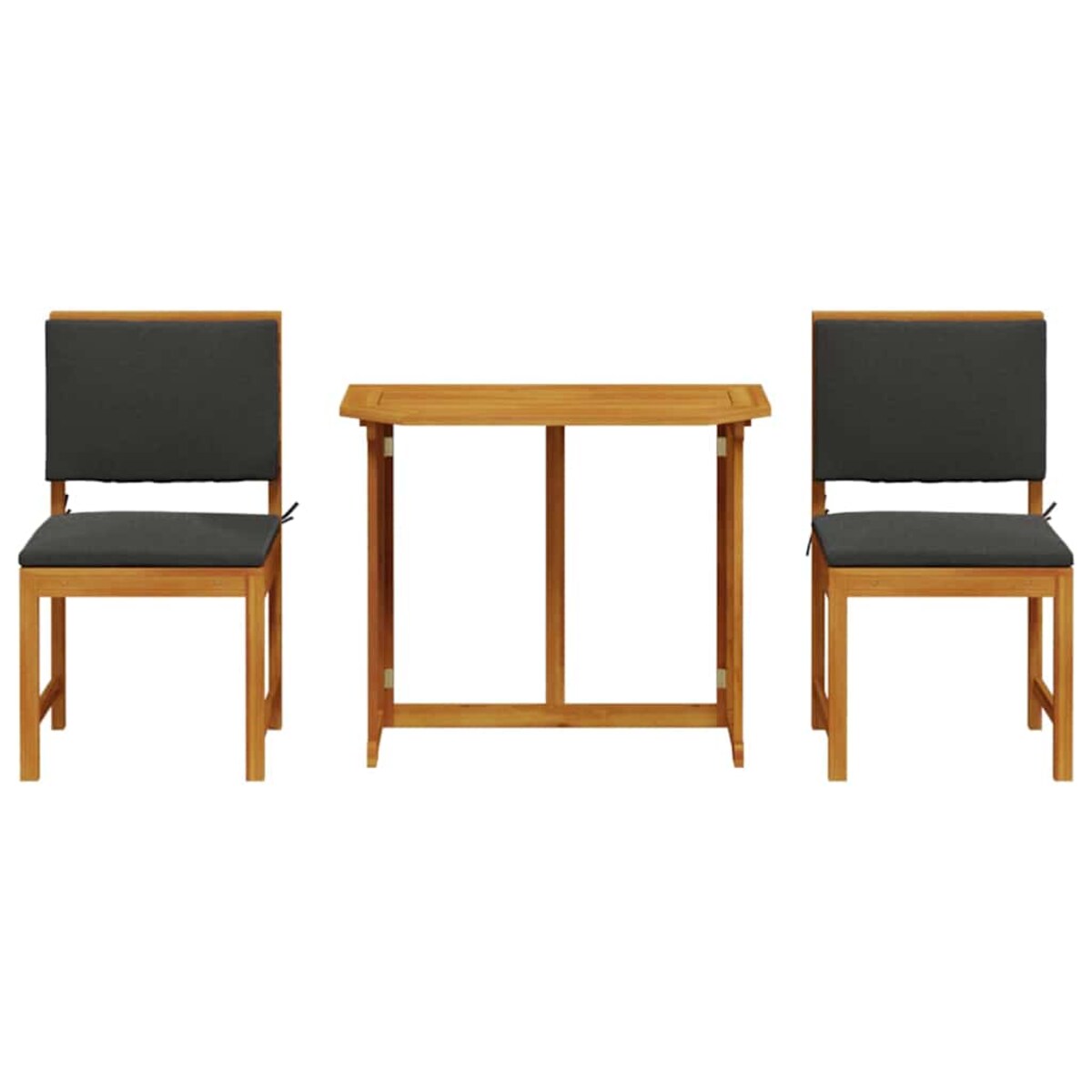 vidaXL Zestaw Bistro Ogrodowego 3 pcs Brązowy lite drewno akacjowe