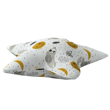 Poduszka Lucky Star, biało-szara, 52x15x52cm, Magic Collection