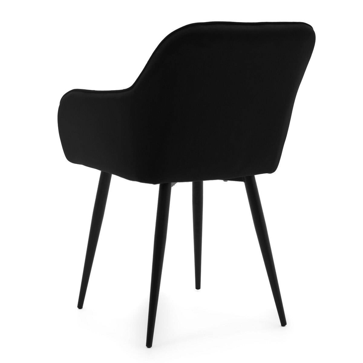 Krzesło tapicerowane welurowe LAGO velvet aksamit czarne