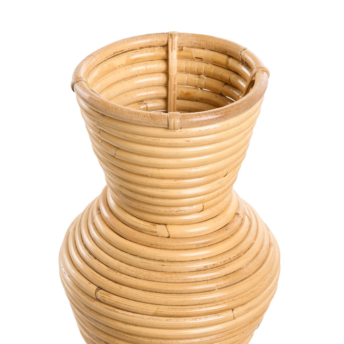 Wazon dekoracyjny NUORO Rattan 70 cm Naturalny