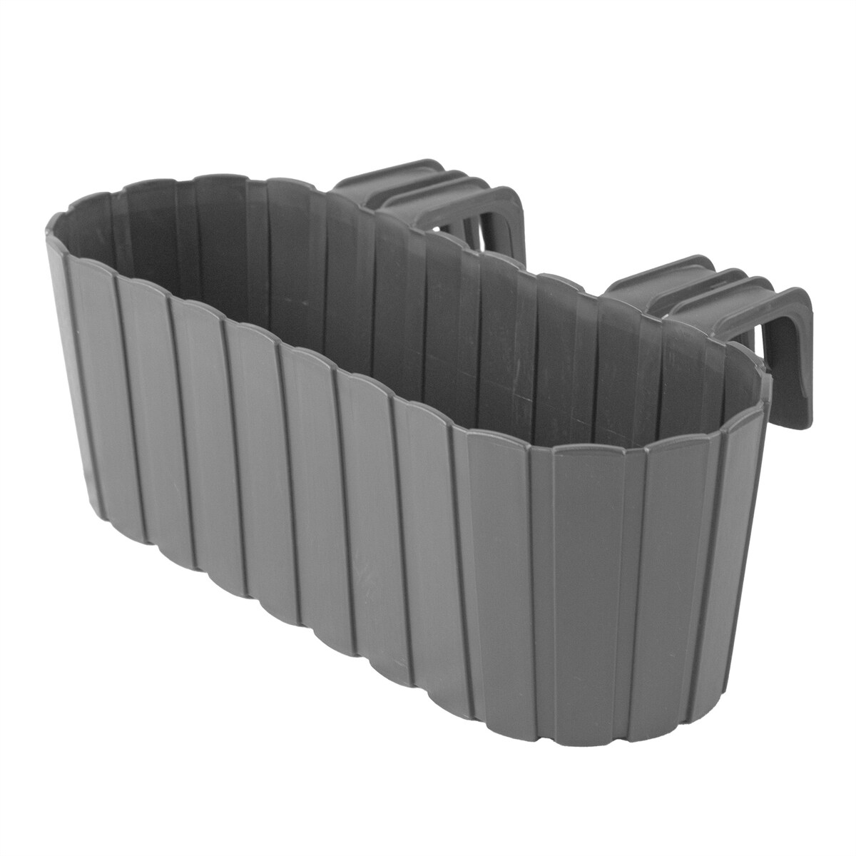 Skrzynka Balkonowa Donica Ogrodowa 38,3 Cm Do Powieszenia Szara