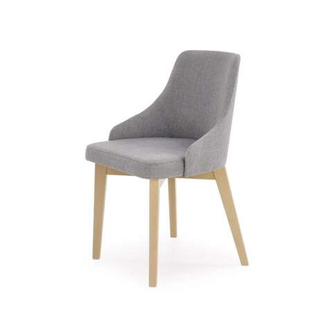 Krzesło tapicerowane TOLEDO szare/dąb sonoma