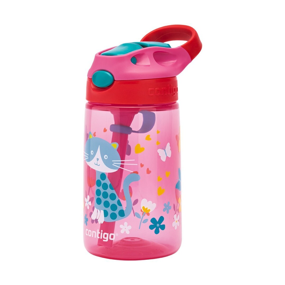 Bidon dla dzieci - Kubek dla dzieci Contigo Gizmo Flip 414ml - Cherry Cat