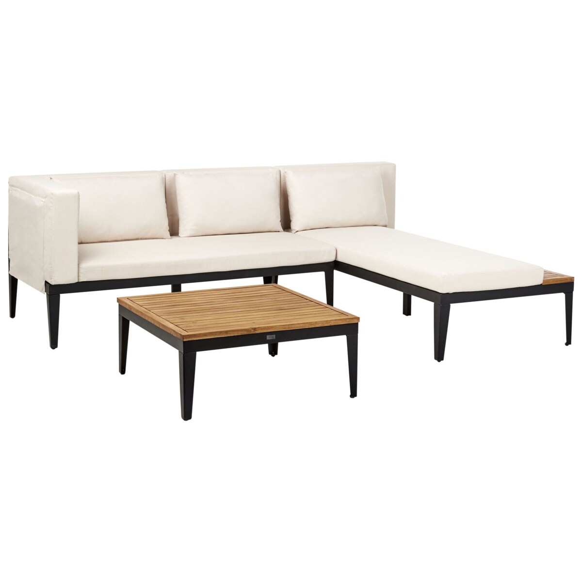 Zestaw ogrodowy ze stolikiem BRACCIANO Jasnobeżowy