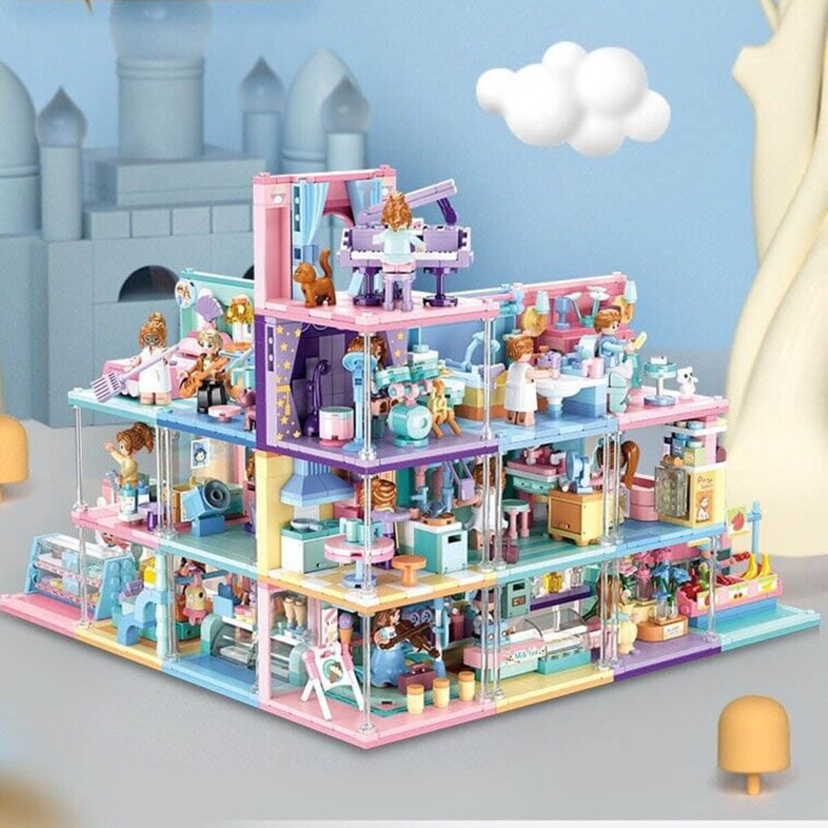 LODZIARNIA - mini pokoik klocki - Sluban - 110 elementów