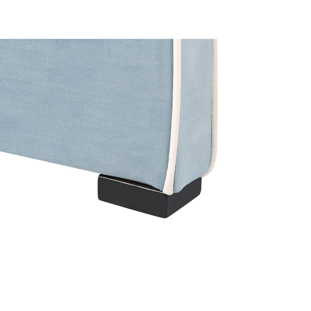 Łóżko welurowe 90 x 200 cm niebieskie TEENIE