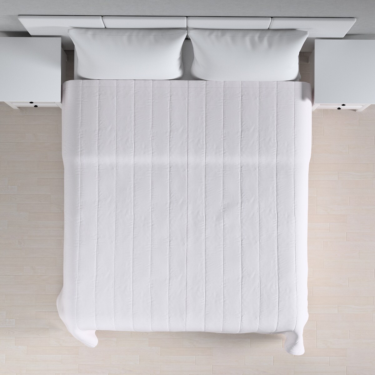 Narzuta pikowana w pasy 130x210 biały