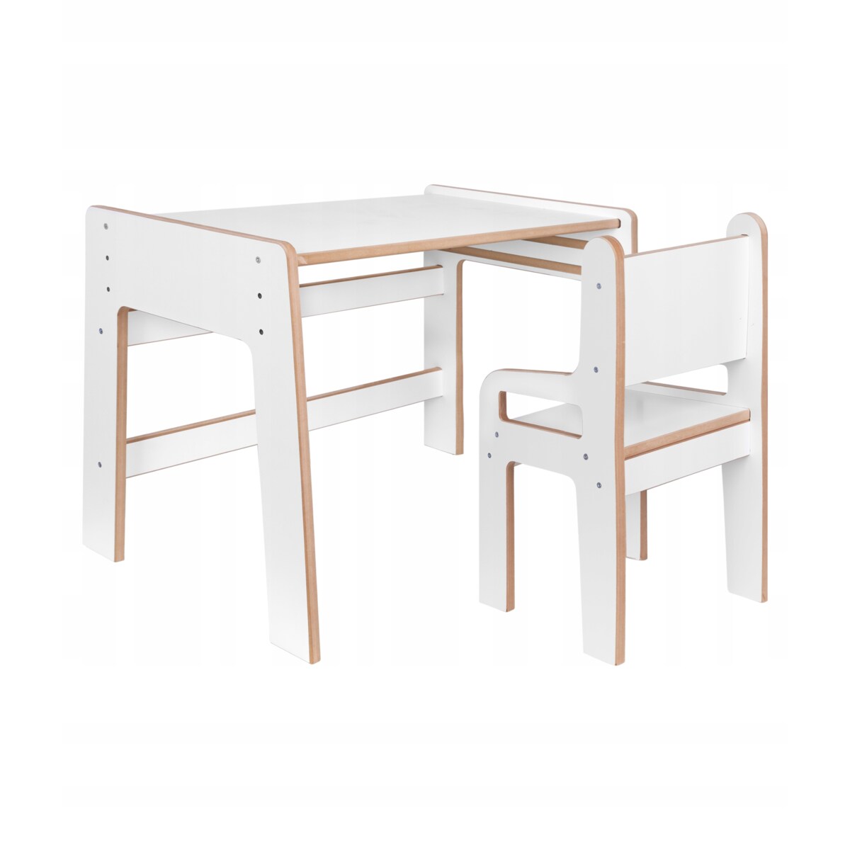 Krzesełko krzesło dla dzieci DREWNIANE dziecięce Białe CERTYFIKOWANE