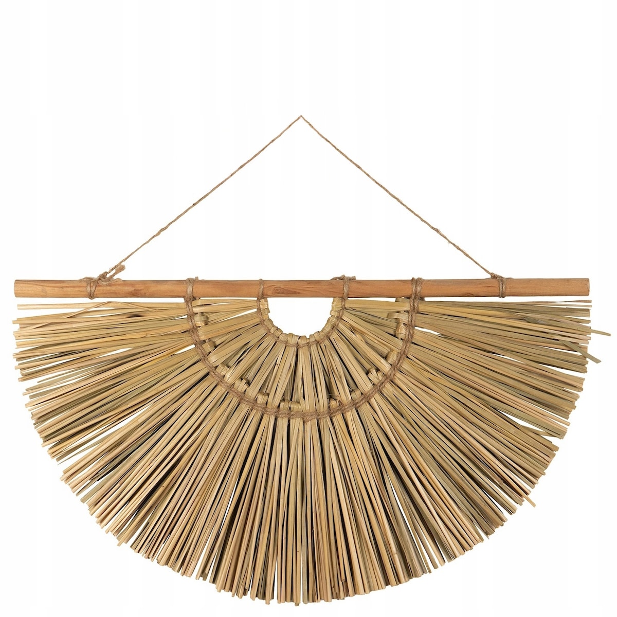 DEKORACJA OZDOBA ŚCIENNA ZAWIESZKA BOHO NATURALNA PÓŁKSIĘŻYC 70cm do salonu