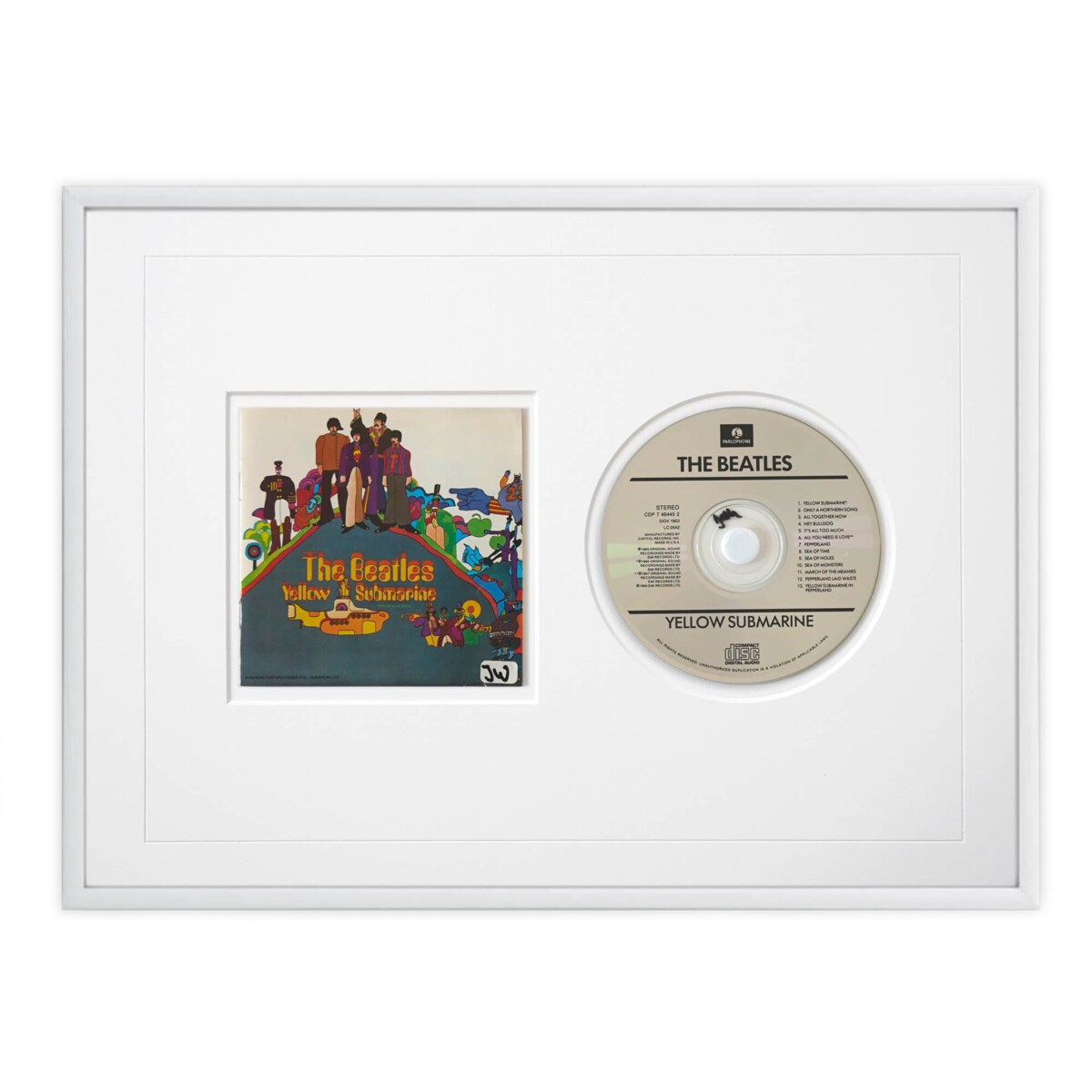 Ramka na płytę CD w kolorze białym. Ramka aluminiowa o rozmiarze 30x40 cm LUCA®