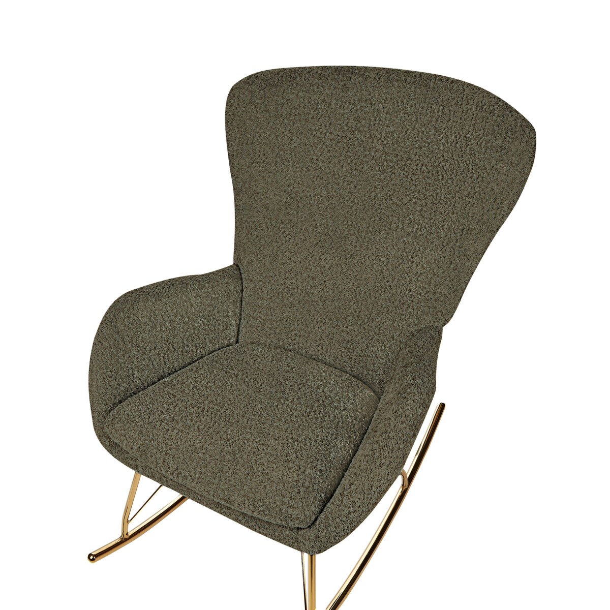 Fotel bujany boucle zielony OULU