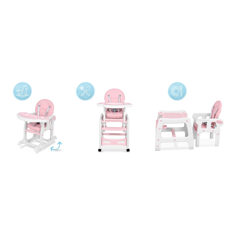 Krzesełko do karmienia sinco dla dzieci składane taca Ricokids + śliniak