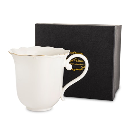 Kubek 350 ml porcelanowy 13x10x10 cm VIENNA biały