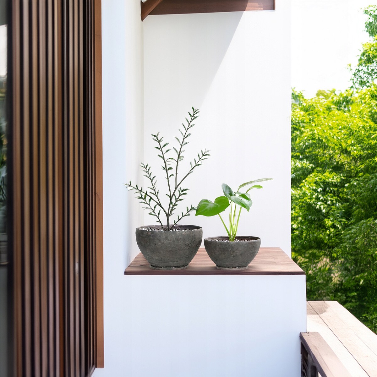DONICZKA NA BONSAI DUŻA LOFT 2 szt osłonka do palmy salonu podłogowa czarna