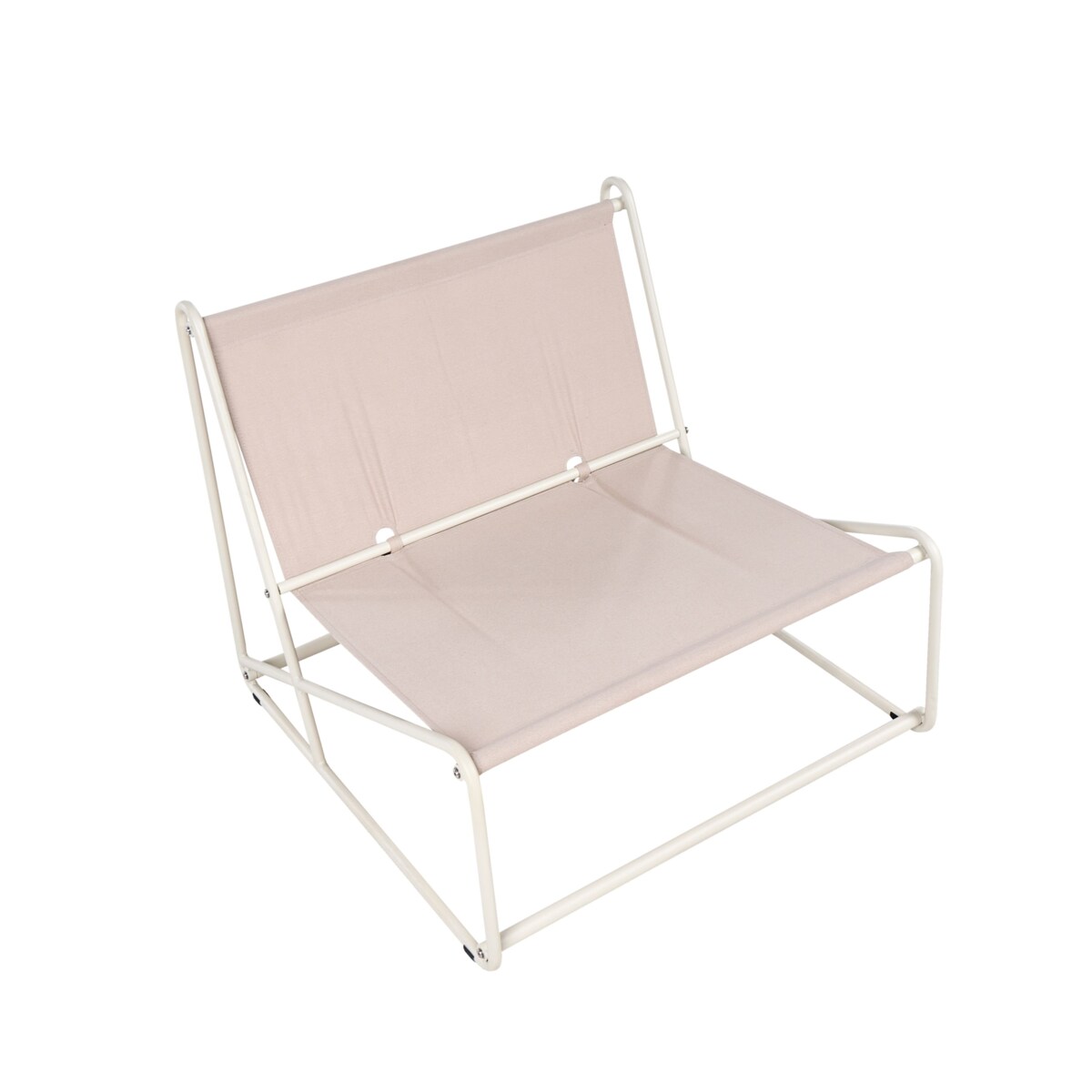 Krzesło ogrodowe z poduszką PICO Metal Jasnobeżowy