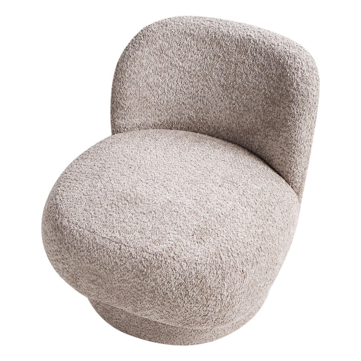 Fotel obrotowy AYLO Boucle Beżowoszary