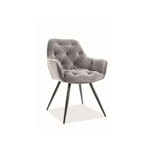 Krzesło CHERRY VELVET szare