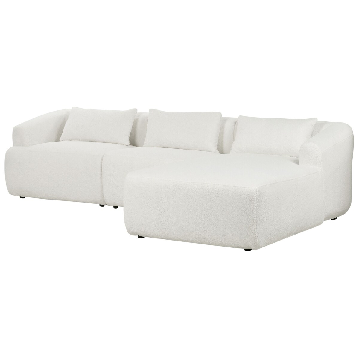 Narożnik boucle lewostronny biały SVANSELE