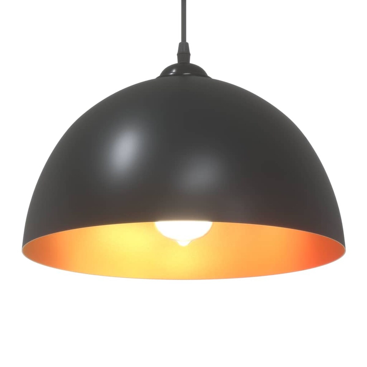 vidaXL Lampy wiszące 2 szt. Regulowana wysokość E27 Czarny Metal