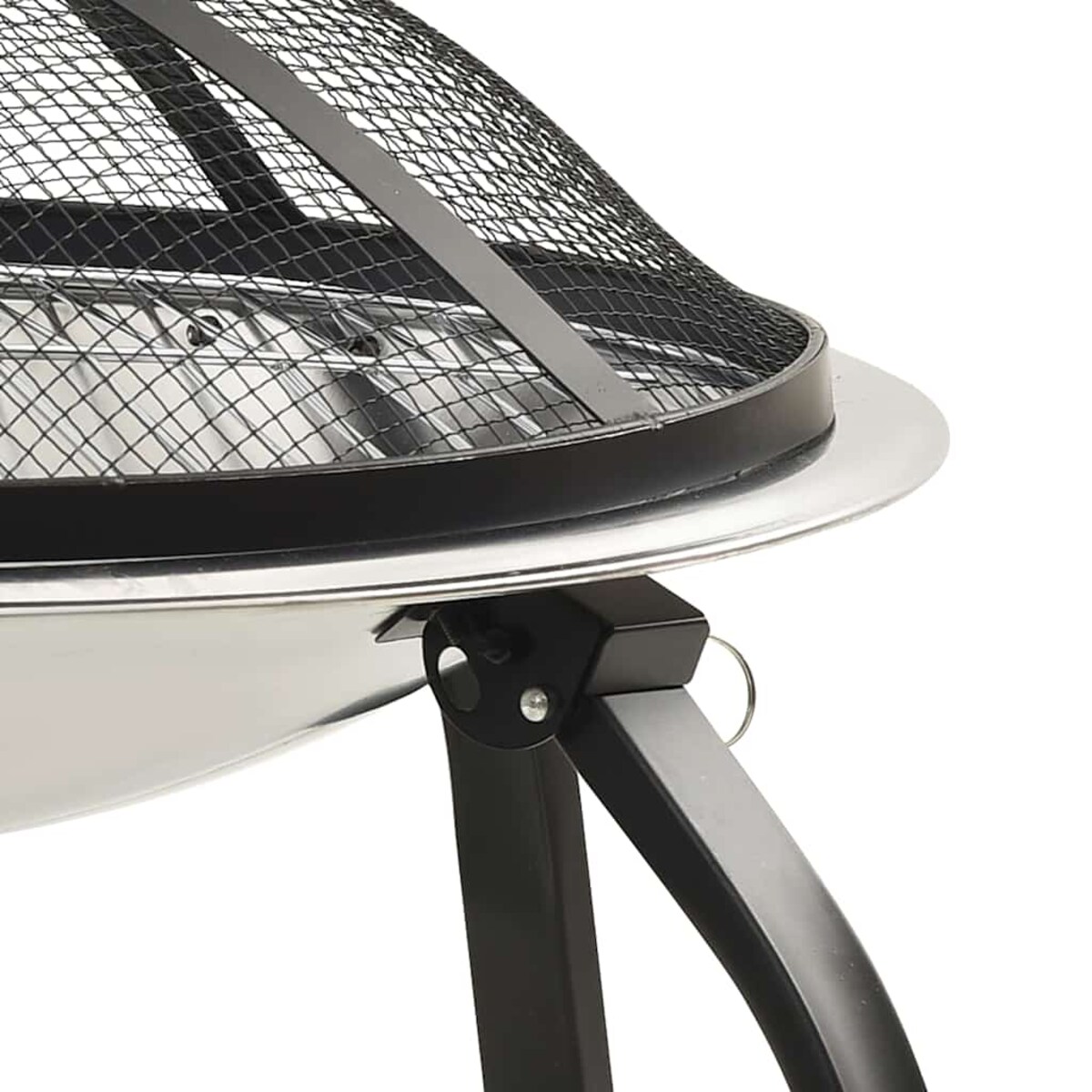 vidaXL Palenisko i grill 2-w-1, z pogrzebaczem, 56x56x49 cm, stal