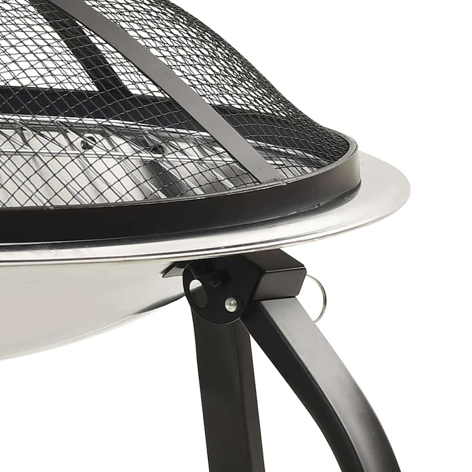 vidaXL Palenisko i grill 2-w-1, z pogrzebaczem, 56x56x49 cm, stal