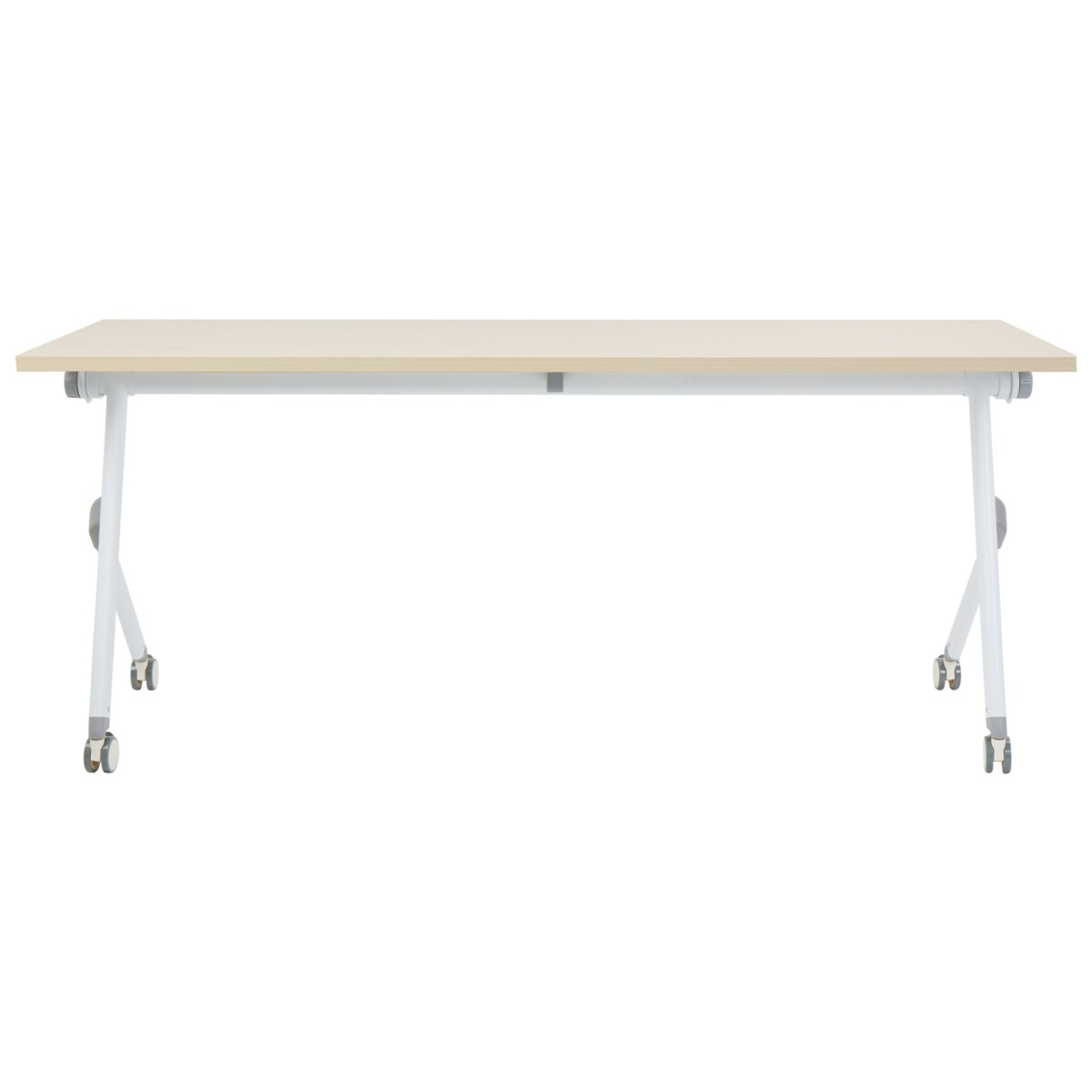 Składane biurko BENDI Jasnobrązowy 180 cm 60 cm Z kółkami