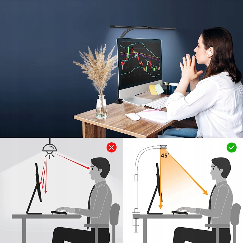 LAMPKA BIURKOWA szkolna NA BIURKO stołowa LED