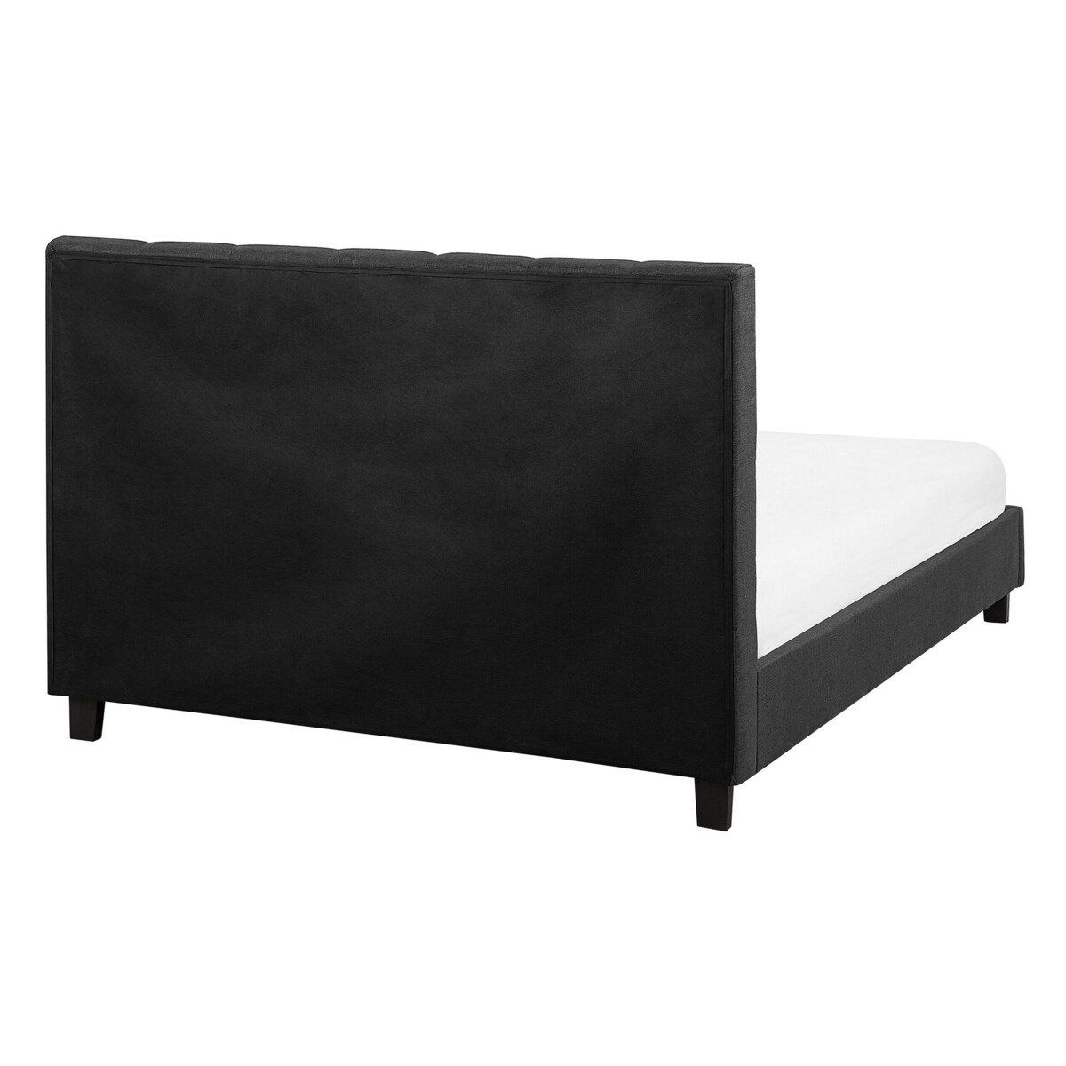 Łóżko tapicerowane 140 x 200 cm ciemnoszare LA ROCHELLE