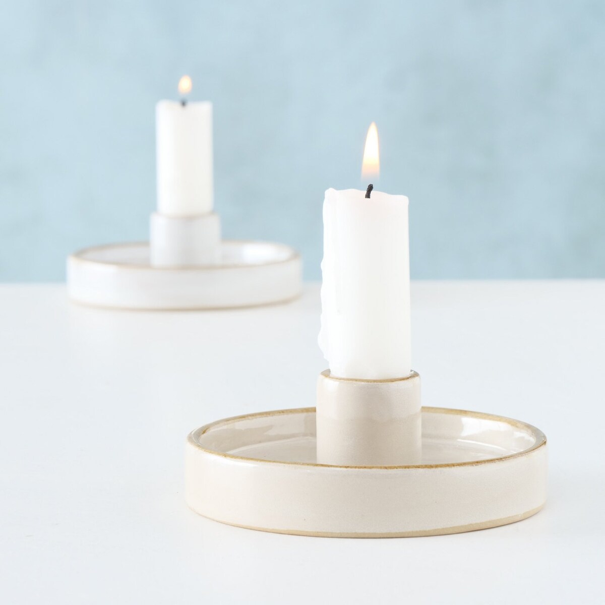 Okrągły świecznik porcelanowy MARIMA, 4 cm