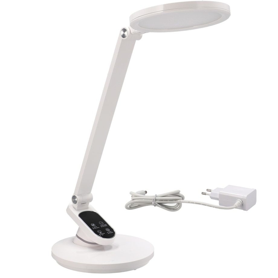 Lampka Biurkowa Szkolna Na Biurko Stołowa Led Trzy Barwy Do Pracy Z Zegarem