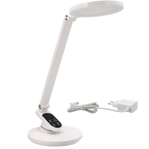 Lampka Biurkowa Szkolna Na Biurko Stołowa Led Trzy Barwy Do Pracy Z Zegarem