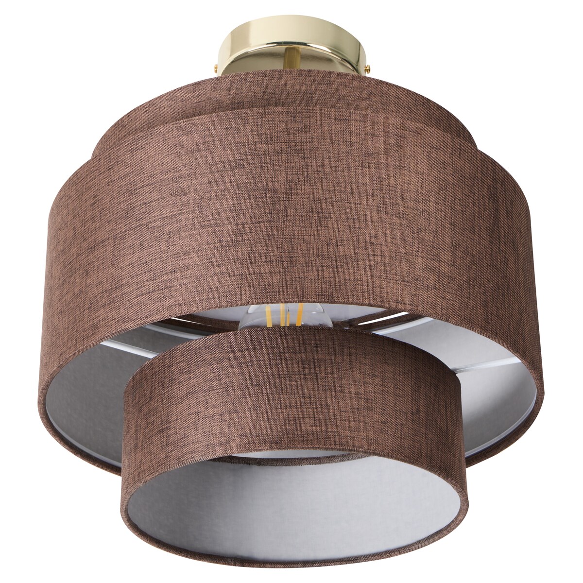 Lampa wisząca LUKAGO Len Brązowy