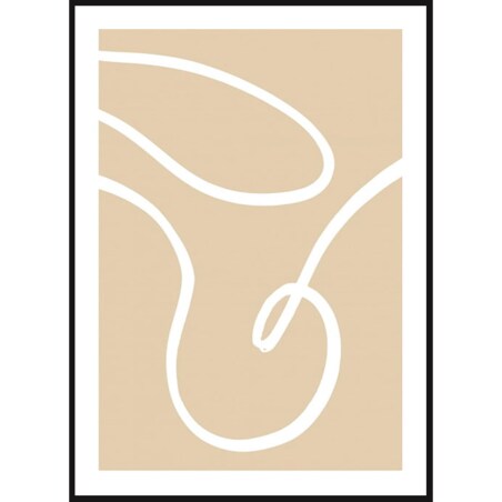 Poster Story, Plakat, Obraz - Beżowe Linie No3, wymiary 30 x 42 cm