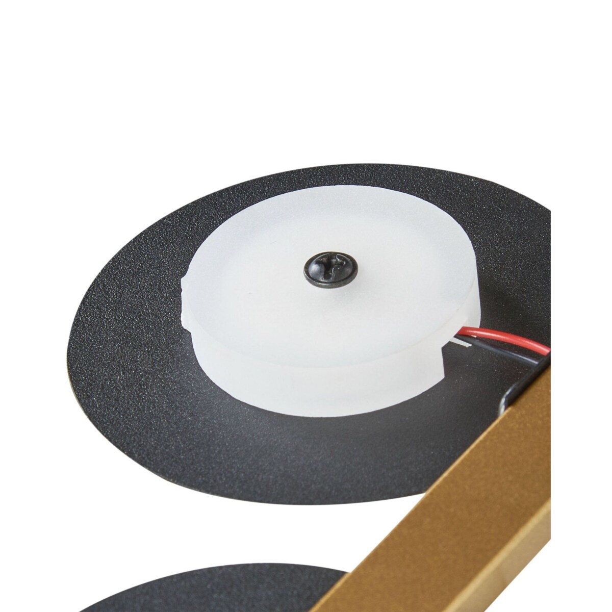 Lampa ścienna LED metalowa czarna ze złotym PARITA