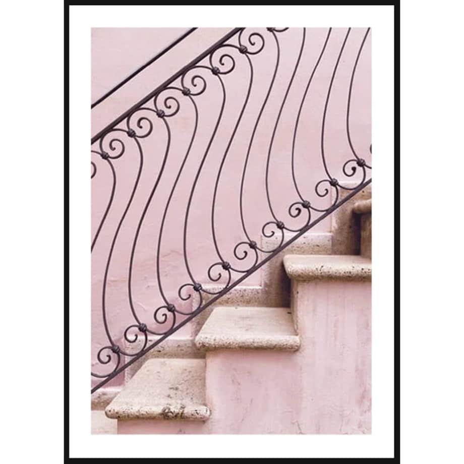 Poster Story, Plakat, Obraz - Różowe Schody, wymiary 70 x 100 cm