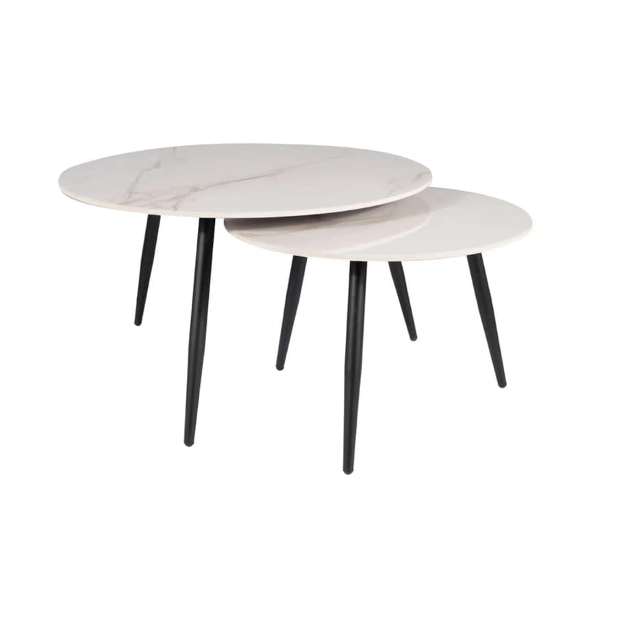 Zestaw 2 ław KORA D biały lakier