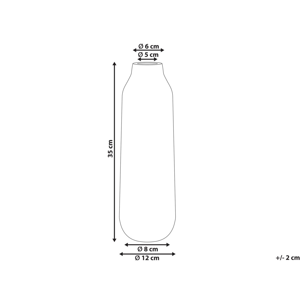 Wazon na kwiaty ceramiczny 35 cm biały z niebieskim MULAI