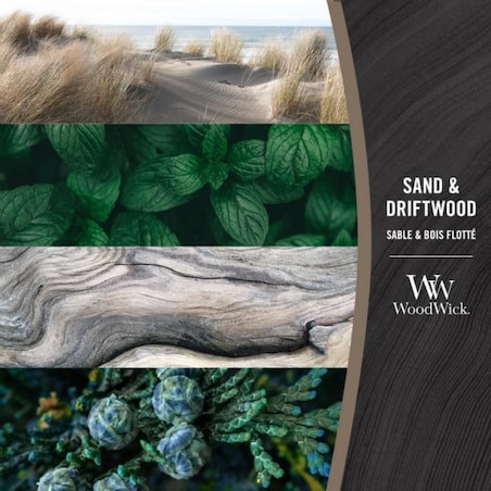 WoodWick świeca Elipsa SAND & DRIFTWOOD