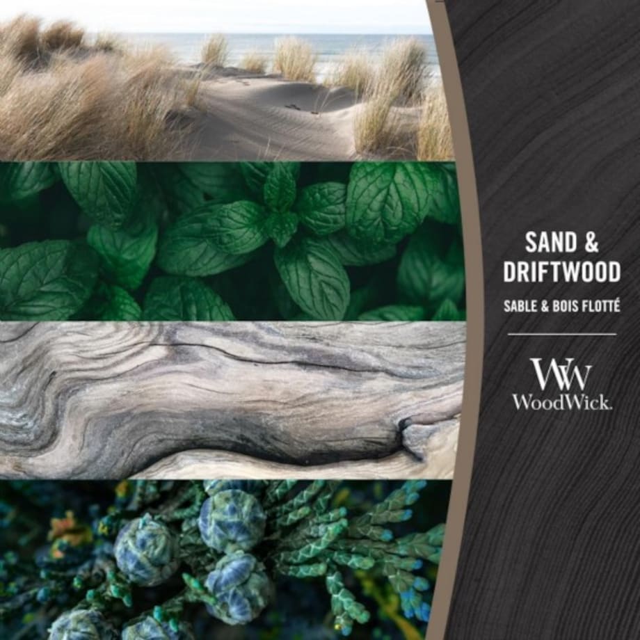 WoodWick świeca Elipsa SAND & DRIFTWOOD