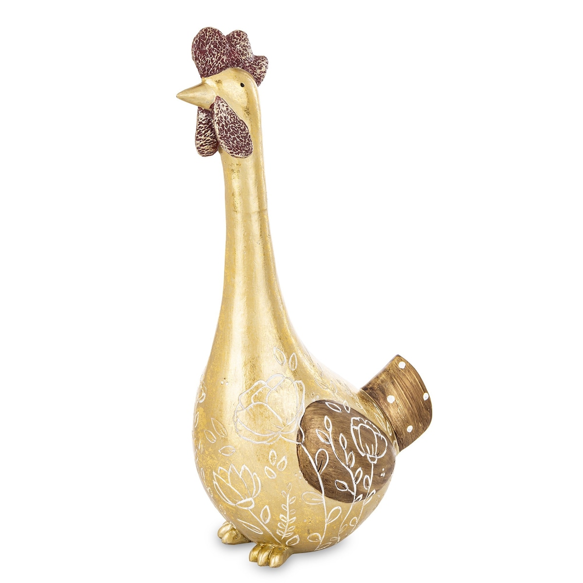 Dekoracja - kura 36,5x13x21 cm KURKA-2 Złotopiórka big